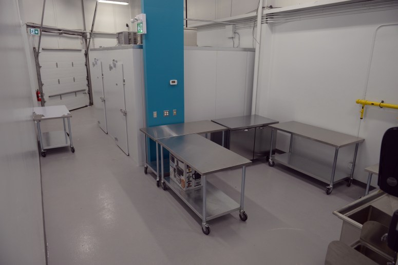 Prep Kitchen B stainless steel tables