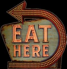 eat here neon sign