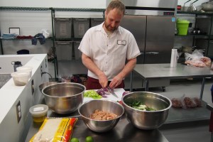 chicken, veggies, stir fry