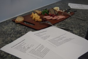 Recipes and start of class snack. So yummy!