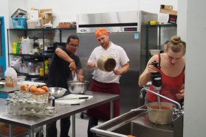 Students at their tasks, making the work look easy.