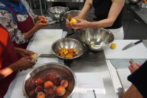 Peeling peaches... millions of peaches, peaches for me.