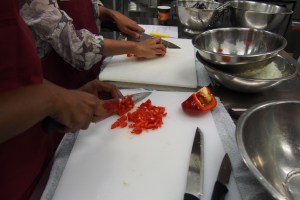 Left handed knife and a right handed knife. They both get the job done.