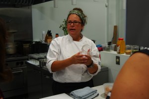 The instructor, Jo-Ann Laverty, a force in the kitchen and in food business.