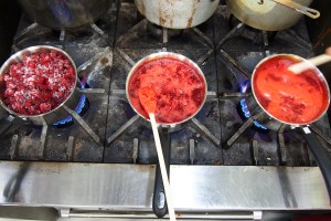 Three stages of the process.