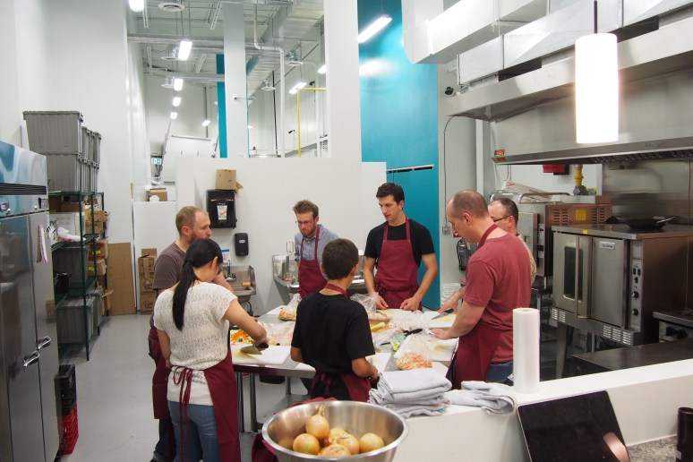 Knife Skills class in session at The Cauldron Kitchen.