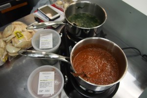 Nouna's Cupboard made the Cauldron smell devine with their pasta sauce and spinach and garlic soup.