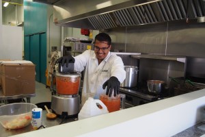 Double time hot sauce in prodcution