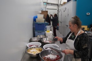 Bonnie and Paul preparing their fruit tarts and pies... oh my!