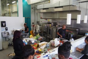 The crew busy buzzing and busy